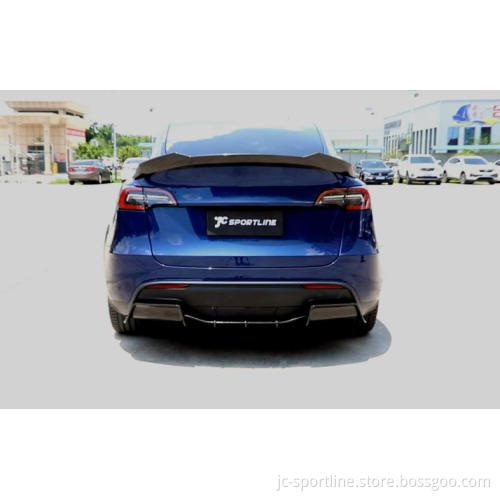 Dry Carbon Fiber Rear Trunk Spoiler for Tesla Model Y 2019-2021